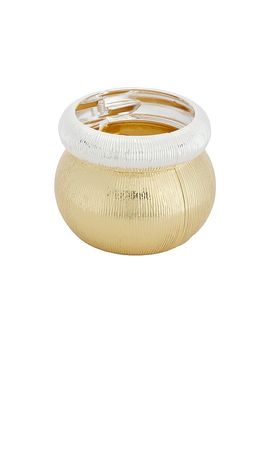 Epifene Epifene Chunky Textured Mixed Metal Bangles Set Of 2