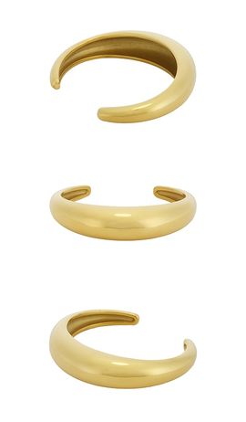 Epifene Epifene Gold Chain Arm Cuff Set Of 2