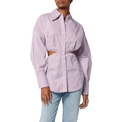 Equipment Equipment Alya Cutout Silk Button-Up Shirt
