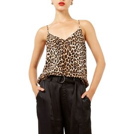 Equipment Equipment Layla Leopard Print Silk Camisole
