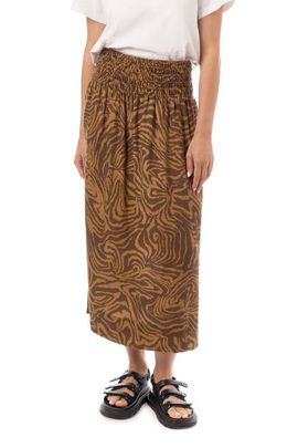 Equipment Equipment Smocked Waist Linen Skirt