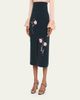 Erdem Embroidered Wool Knit Midi Pencil Skirt - 4