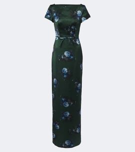 Erdem Erdem Belted floral duchess satin gown