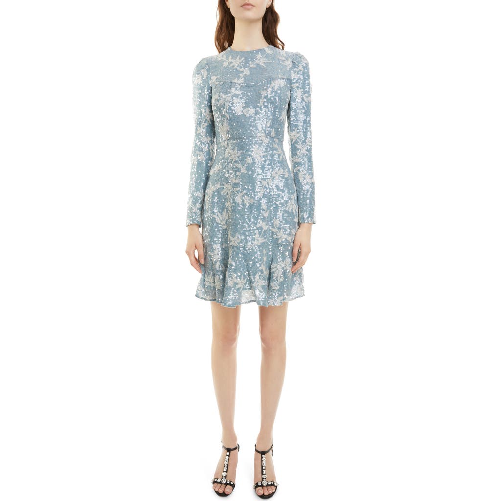 Erdem Erdem Bette Sequin Vine Long Sleeve Dress