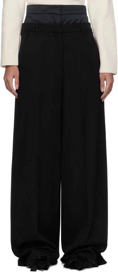Erdem Erdem Black Wide Leg Trousers