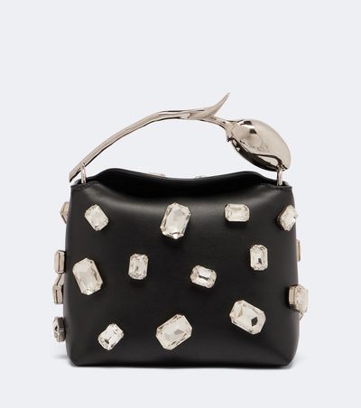 Erdem Erdem Bloom Mini embellished leather top-handle bag