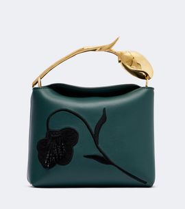 Erdem Erdem Bloom Mini embroidered leather top-handle bag