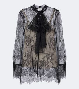 Erdem Erdem Bow-detail floral lace blouse