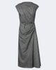 Erdem Erdem Bow-detail herringbone draped midi dress - 1