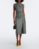 Erdem Erdem Bow-detail herringbone draped midi dress - 2
