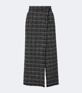 Erdem Erdem Checked cotton-blend tweed maxi skirt