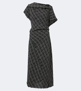 Erdem Erdem Checked cotton-blend tweed midi dress