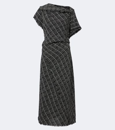 Erdem Erdem Checked cotton-blend tweed midi dress