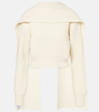 Erdem Erdem Cropped wool and cashmere scarf sweater