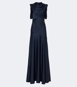 Erdem Erdem Draped embellished satin cady gown