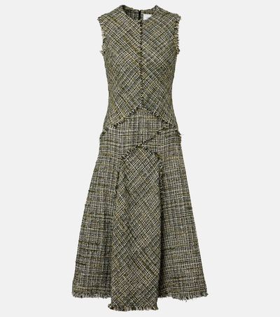 Erdem Erdem Draped tweed midi dress