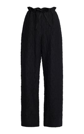 Erdem Erdem Drawstring Cotton Cloque WideLeg Pants