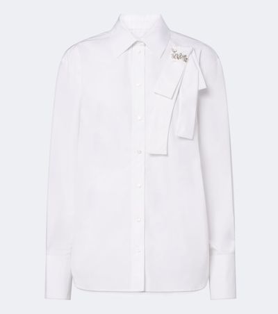 Erdem Erdem Embellished cotton poplin shirt
