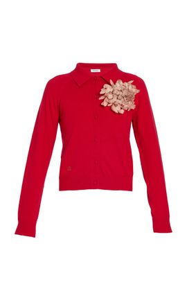 Erdem Erdem Embellished Cotton Wool Cardigan