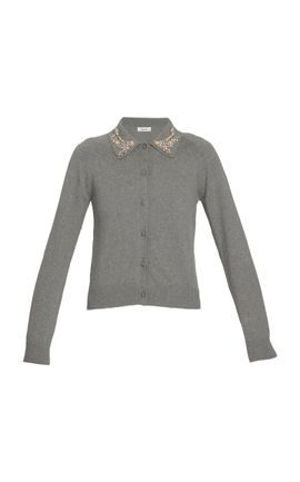 Erdem Erdem Embellished CottonWool Cardigan