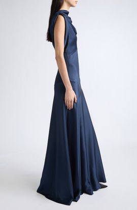 Erdem Erdem Embellished Draped Satin Gown