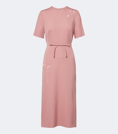 Erdem Erdem Embellished embroidered twill midi dress