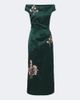 Erdem Erdem Embellished floral appliqué satin cocktail dress - 1