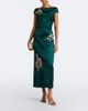 Erdem Erdem Embellished floral appliqué satin cocktail dress - 2