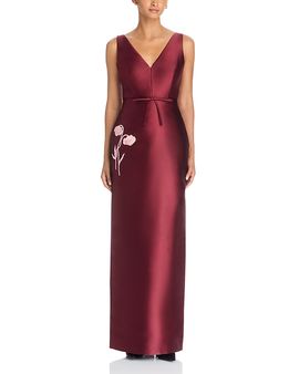 Erdem Erdem Embellished Mikado Pencil Gown