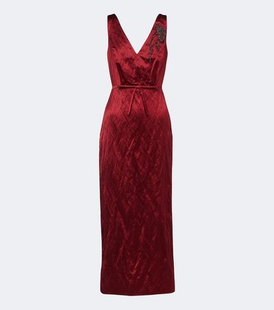 Erdem Erdem Embellished satin cocktail dress