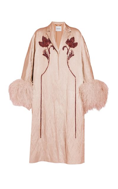Erdem Erdem Embellished Textured Satin Coat