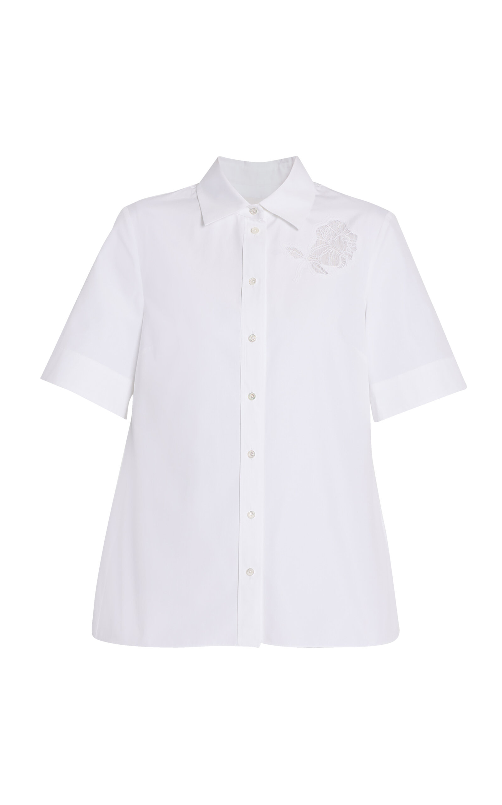 Erdem Erdem Embroidered CottonPoplin Shirt