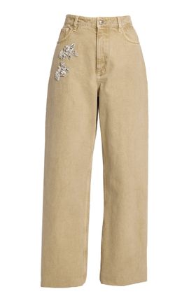 Erdem Erdem Embroidered Denim WideLeg Jeans