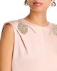 Erdem Erdem Embroidered Heavy Satin Sleeveless Draped Gown - 3