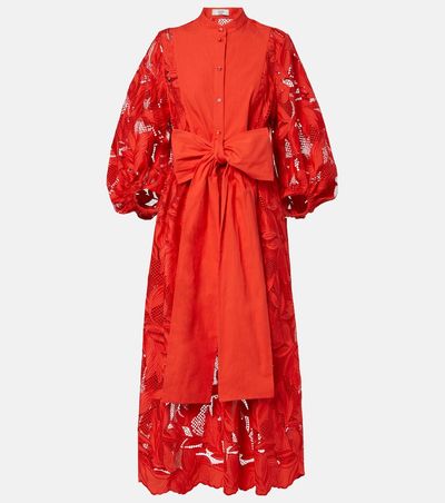 Erdem Erdem Embroidered mesh midi dress