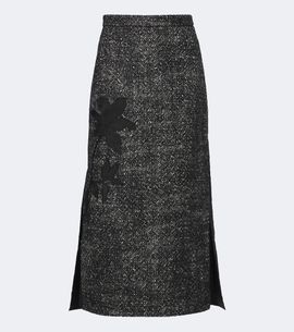 Erdem Erdem Embroidered wool-blend midi skirt