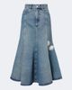 Erdem Erdem Floral-appliquÃ© denim midi skirt - 1