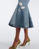 Erdem Erdem Floral-appliquÃ© denim midi skirt - 4