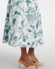 Erdem Erdem Floral cotton and linen midi skirt - 4