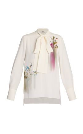 Erdem Erdem Floral Crepe de Chine Blouse