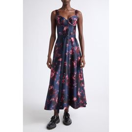 Erdem Erdem Floral Duchesse Satin Corset Dress