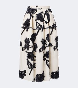 Erdem Erdem Floral fil coupé poplin midi skirt