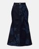 Erdem Erdem Floral flared denim midi skirt - 1