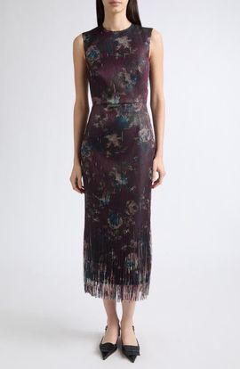 Erdem Erdem Floral Fringe Jacquard Dress