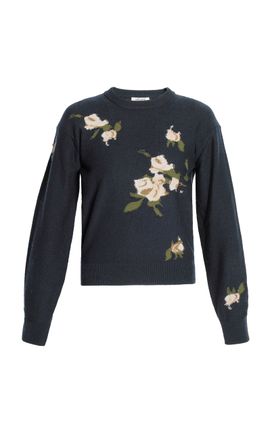Erdem Erdem Floral Intarsia MerinoWool Sweater