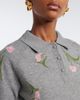 Erdem Erdem Floral intarsia wool polo sweater - 3