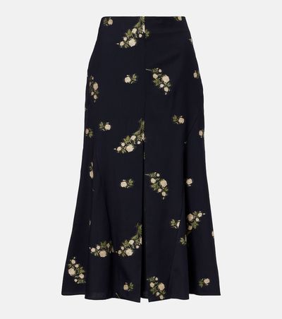 Erdem Erdem Floral jacquard midi skirt