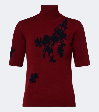 Erdem Erdem Floral jacquard turtleneck sweater