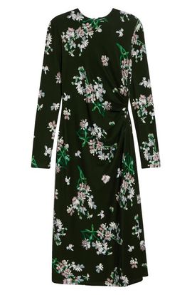 Erdem Erdem Floral Long Sleeve Ponte Midi Dress