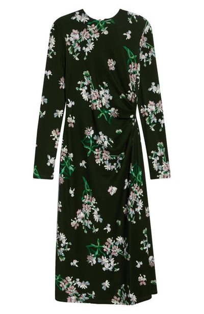 Erdem Erdem Floral Long Sleeve Ponte Midi Dress